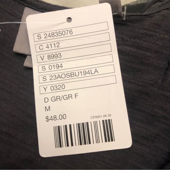 NWT ANTHROPOLOGIE VANESSA VIRGINIA Dark Gray Ruffle Detail Sleeveless Top - Picture 7 of 11